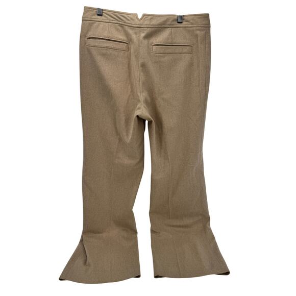 Banana Republic Pants Womens 8 Harrison Wool Cashmere Blend Wide Leg Tan Vintage - Picture 3 of 9